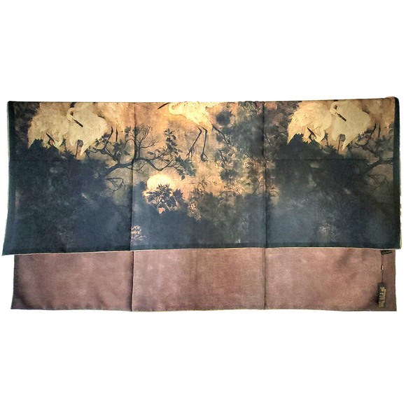 NWT Double Sided Silk Scarf 53"x53" Large Square Shawl Wrap XiangYunSha 36741 - Picture 12 of 15